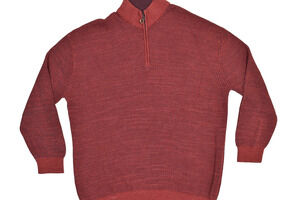 Jake Austin Big & Tall Size 6XL Men's Half-Zip Ribbed Sweater Maroon